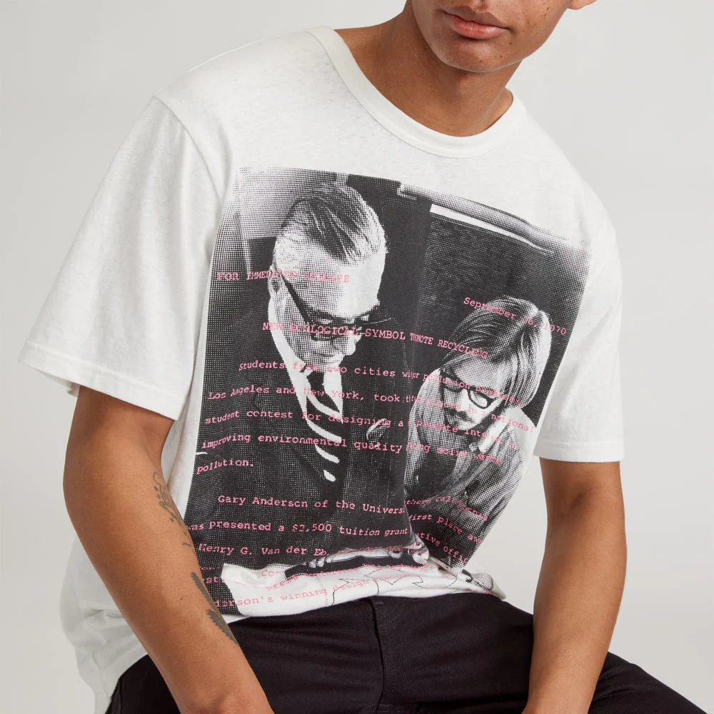 The Everyone Recycled Graphic Tee | White / Carnation Pink Multi - Image 8