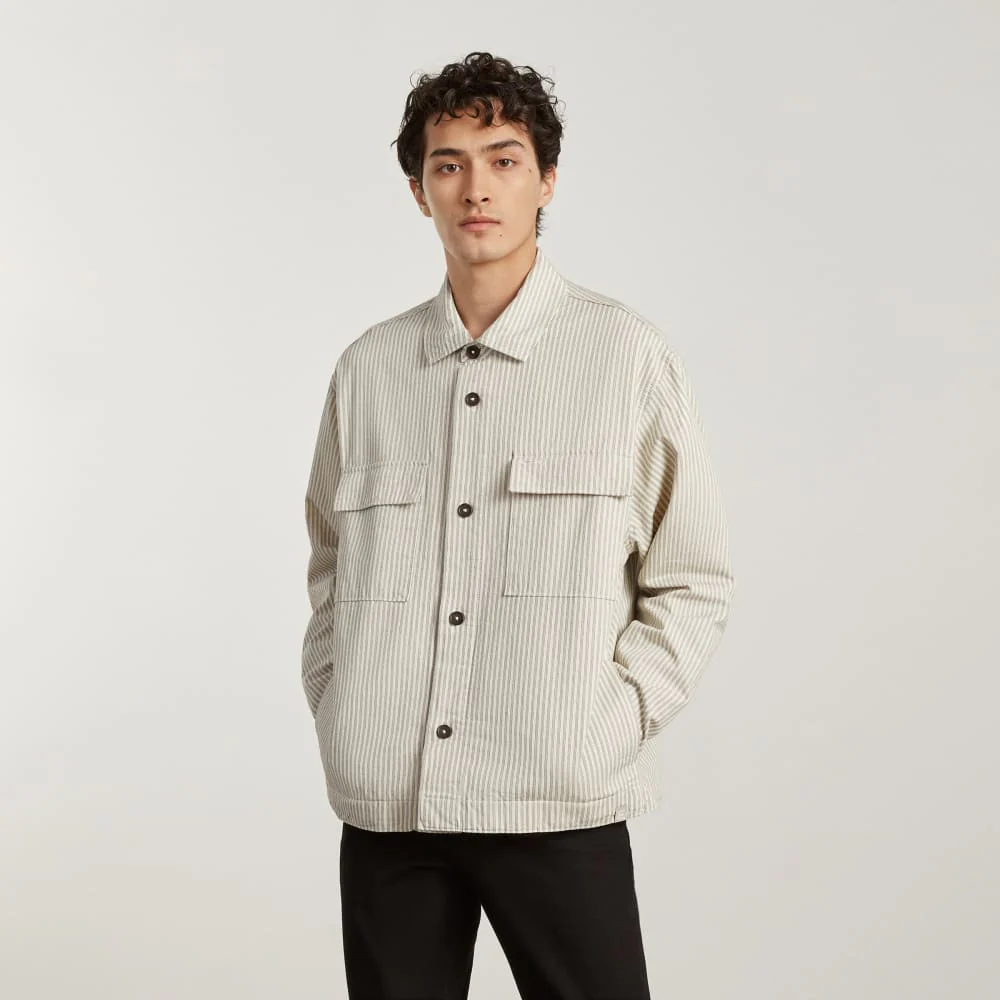 The Everyone Spring Shirt Jacket | Navy Stripe - Image 5