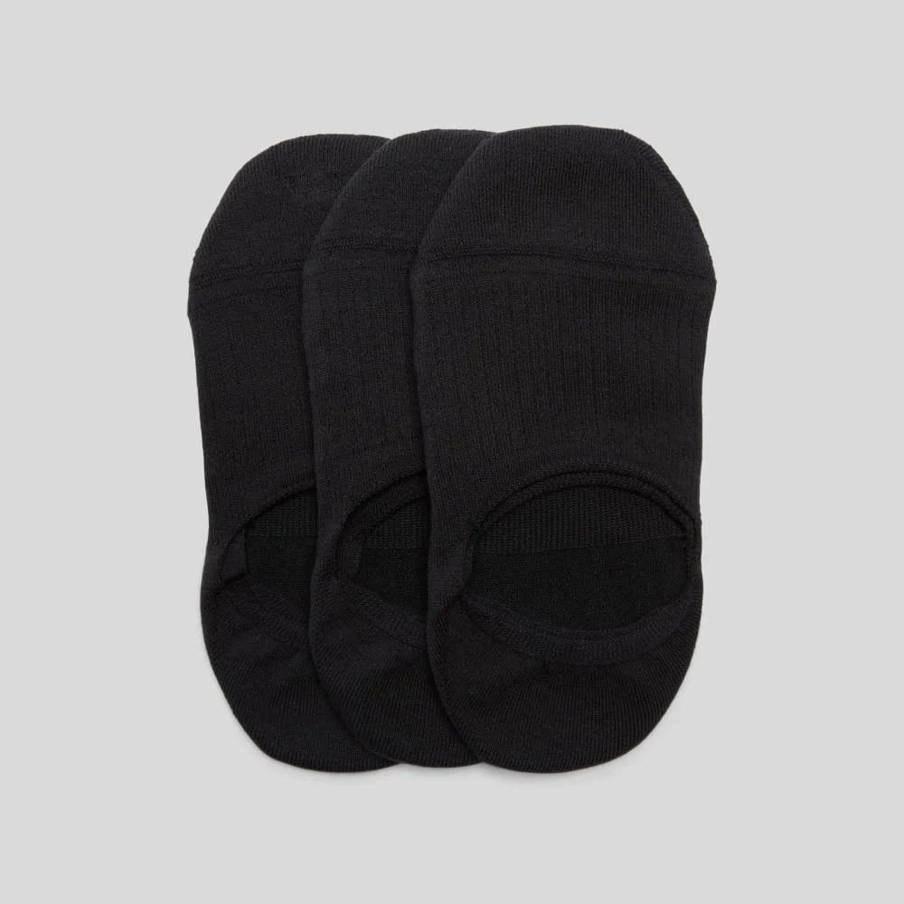 The Organic Cotton No-Show Sock 3-Pack | Black - Image 3