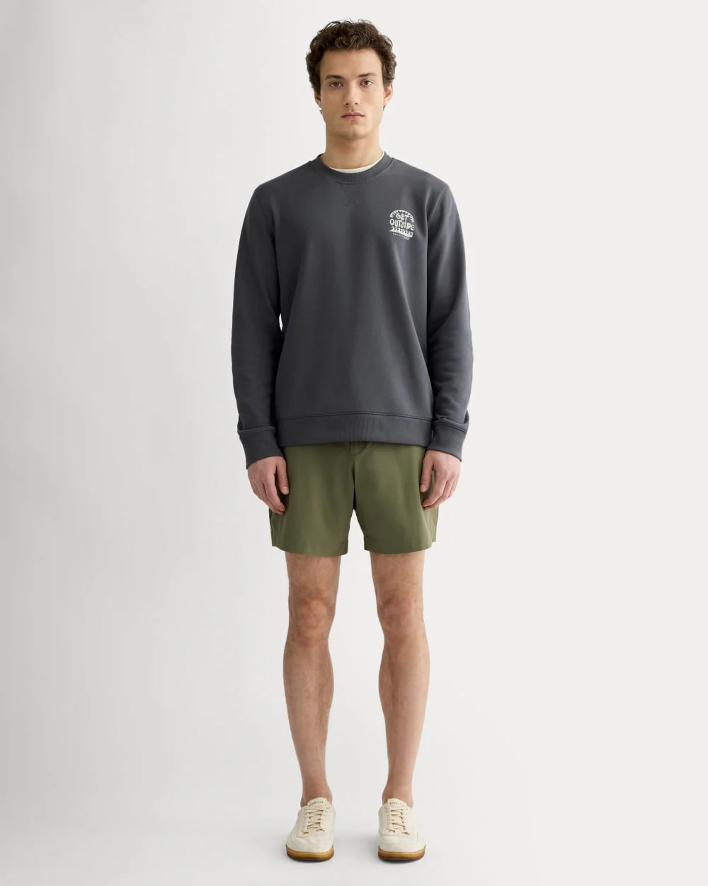 The Everlane x Parks Project French Terry Crew | Forged Iron / Natural - Image 3