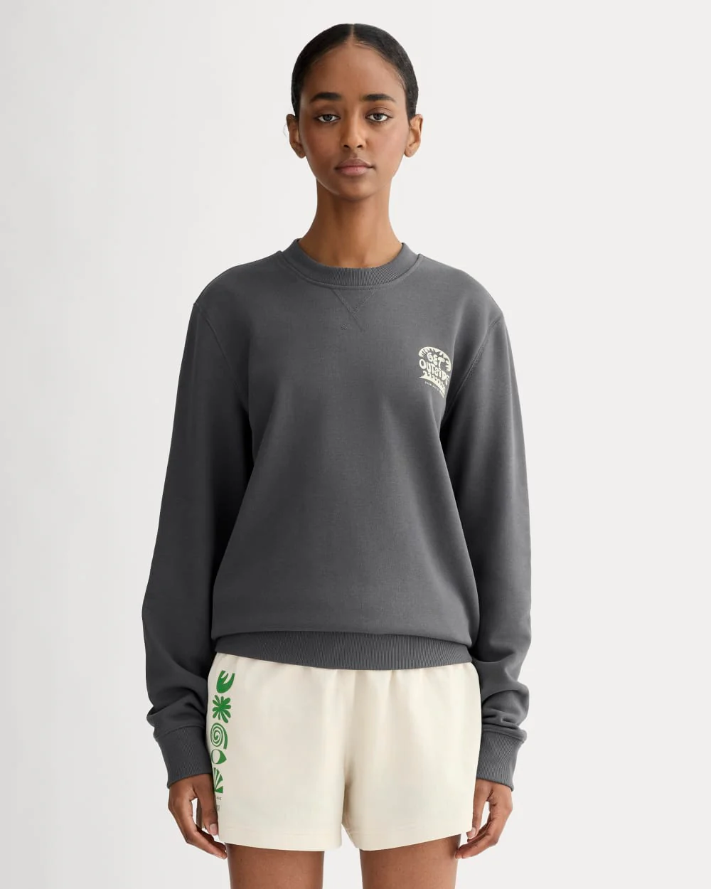 The Everlane x Parks Project French Terry Crew | Forged Iron / Natural - Image 6