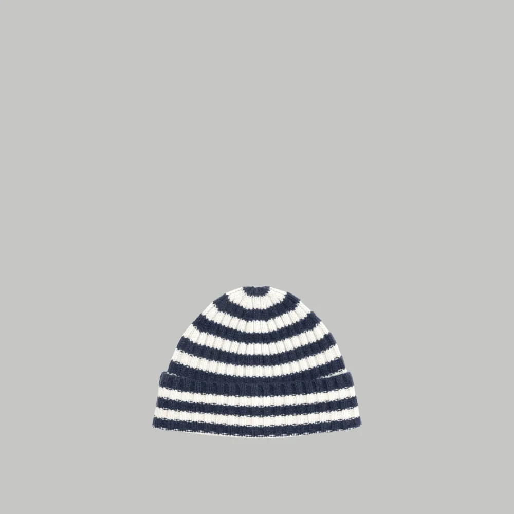 The Cashmere Beanie | Bright Navy / Bone - Image 2