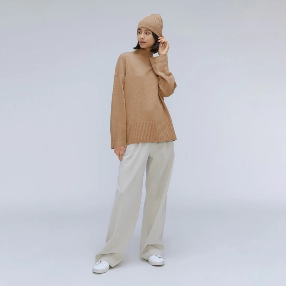 The Cashmere Beanie | Light Camel - Image 5