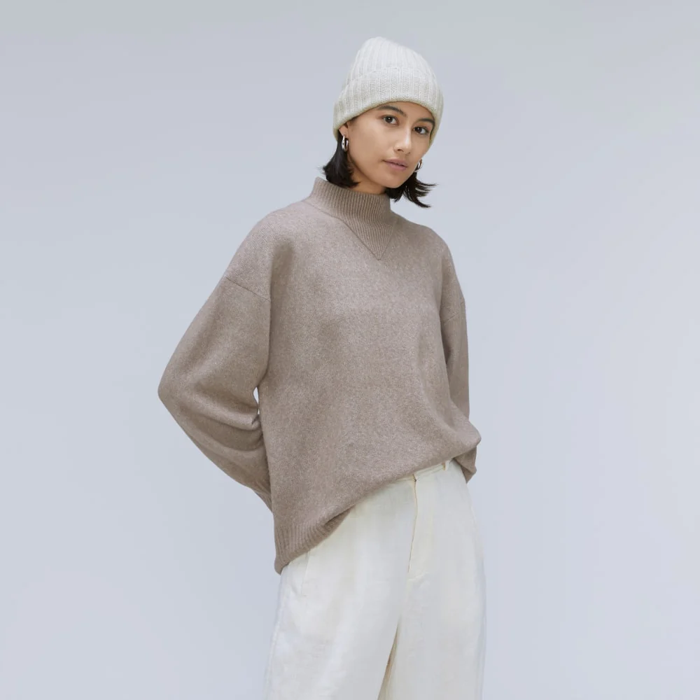 The Cashmere Beanie | Pale Heather Grey - Image 4