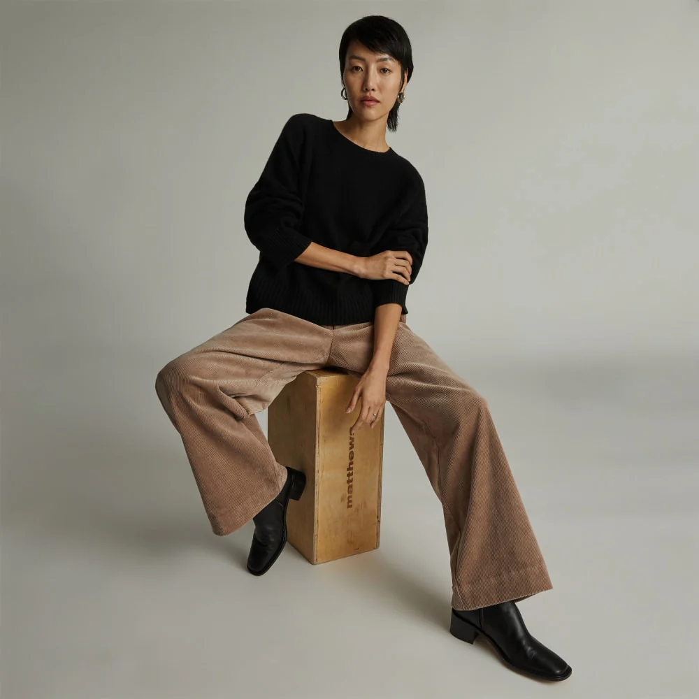 The Everyone Cashmere Crew | Black