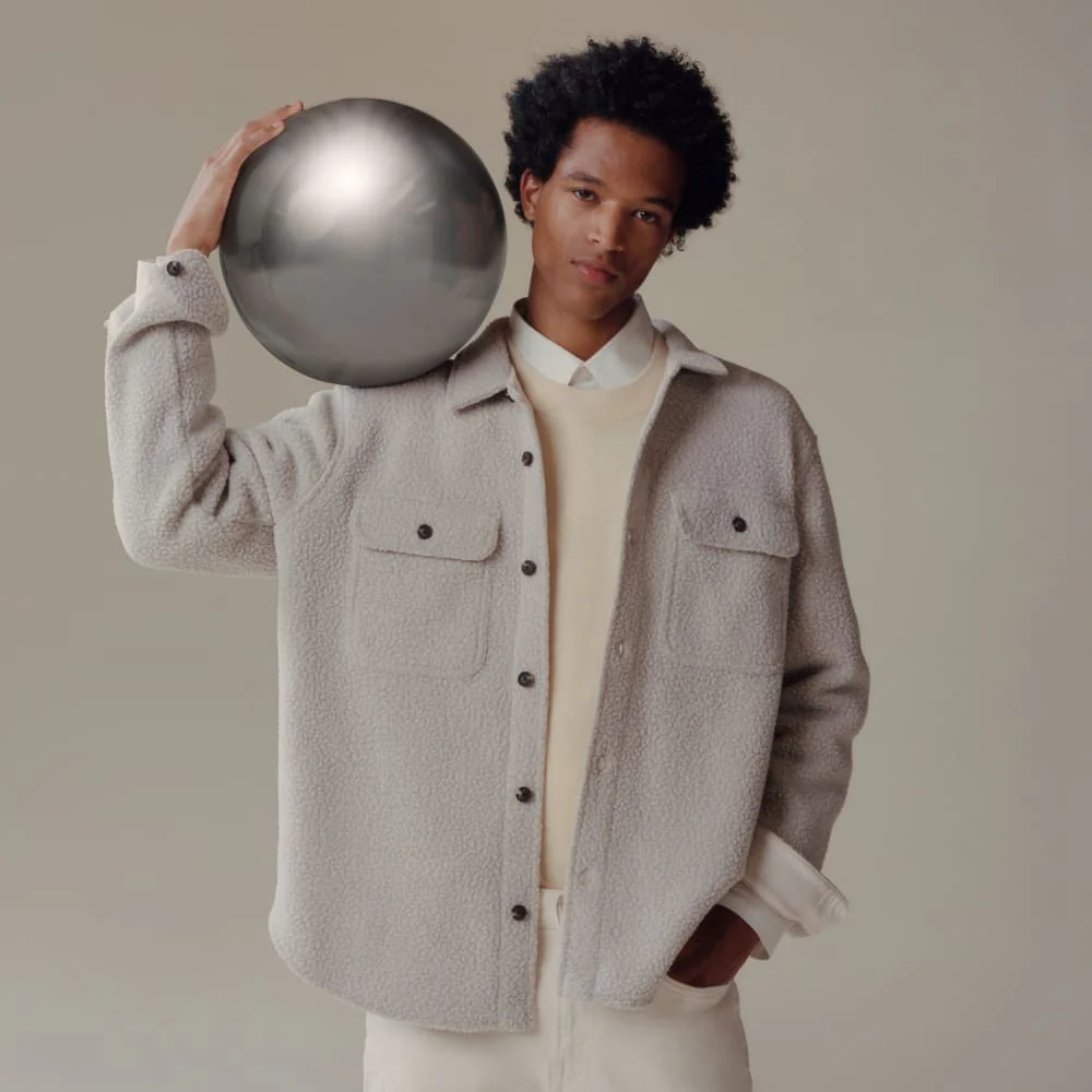 The ReNew Fleece Everyone Overshirt | Oat - Image 7