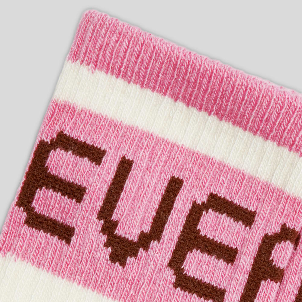The Ribbed Sweater Sock | Canvas Tan / Fuschia Pink - Image 3