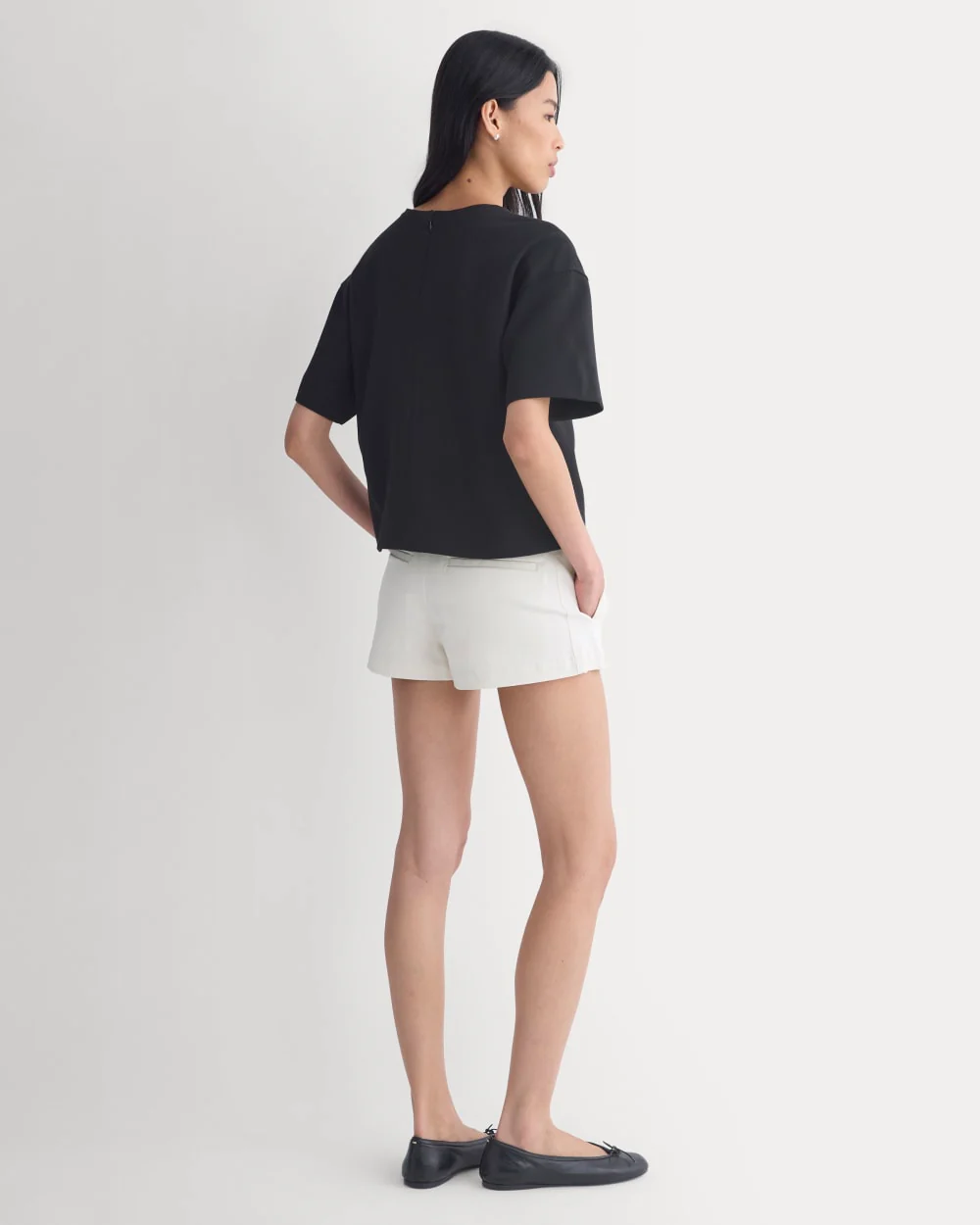 Ponte Oversized Tee | Black - Image 4