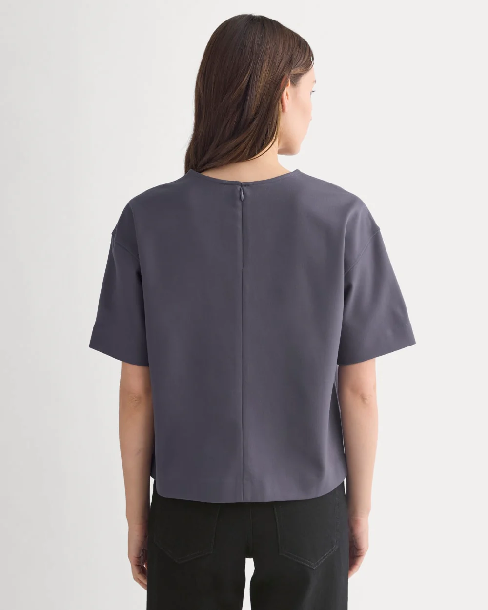 Ponte Oversized Tee | Graphite - Image 4