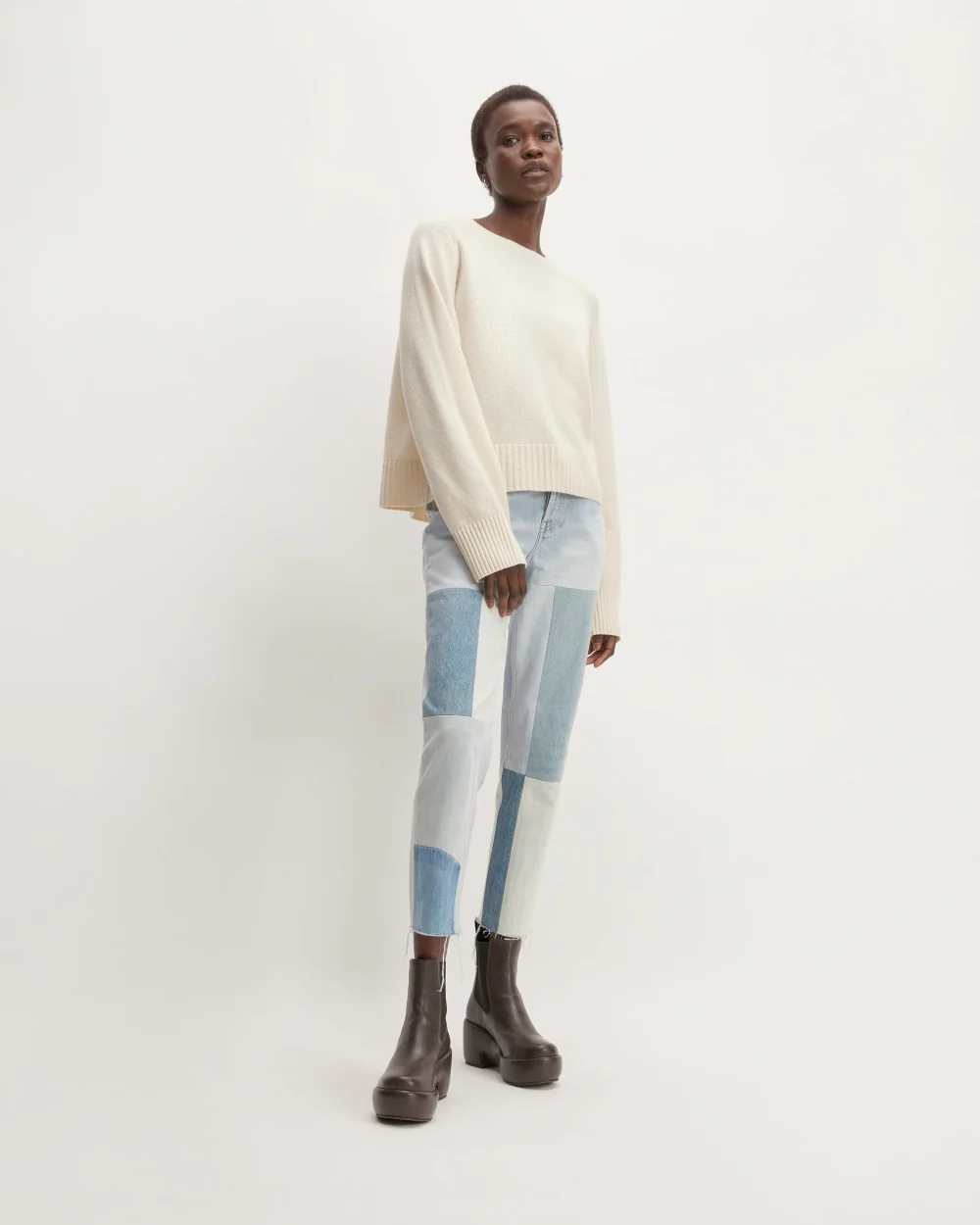The ’90s Cheeky® Mended Jean | Patched Indigo | 28.5" Inseam - Image 3