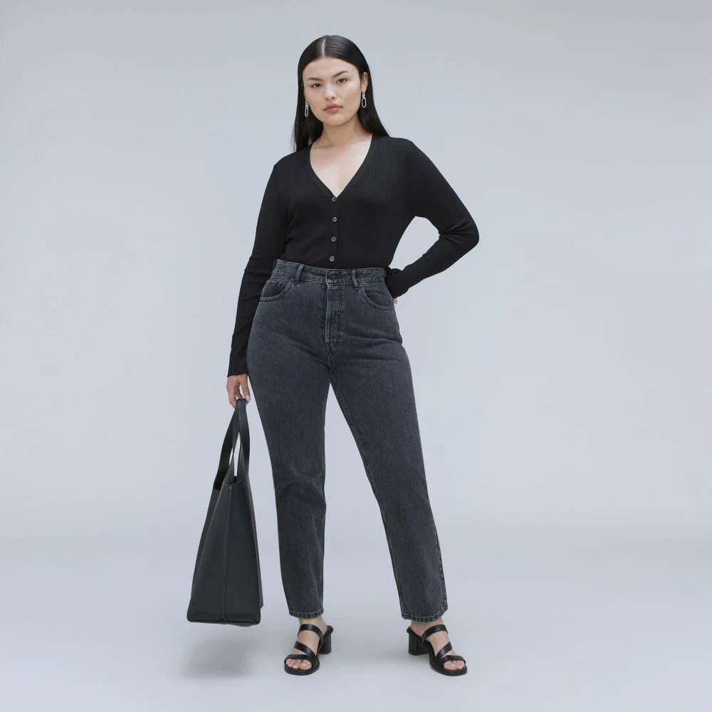 The '90s Cheeky Hourglass Jean | Washed Black | 28.5" Inseam