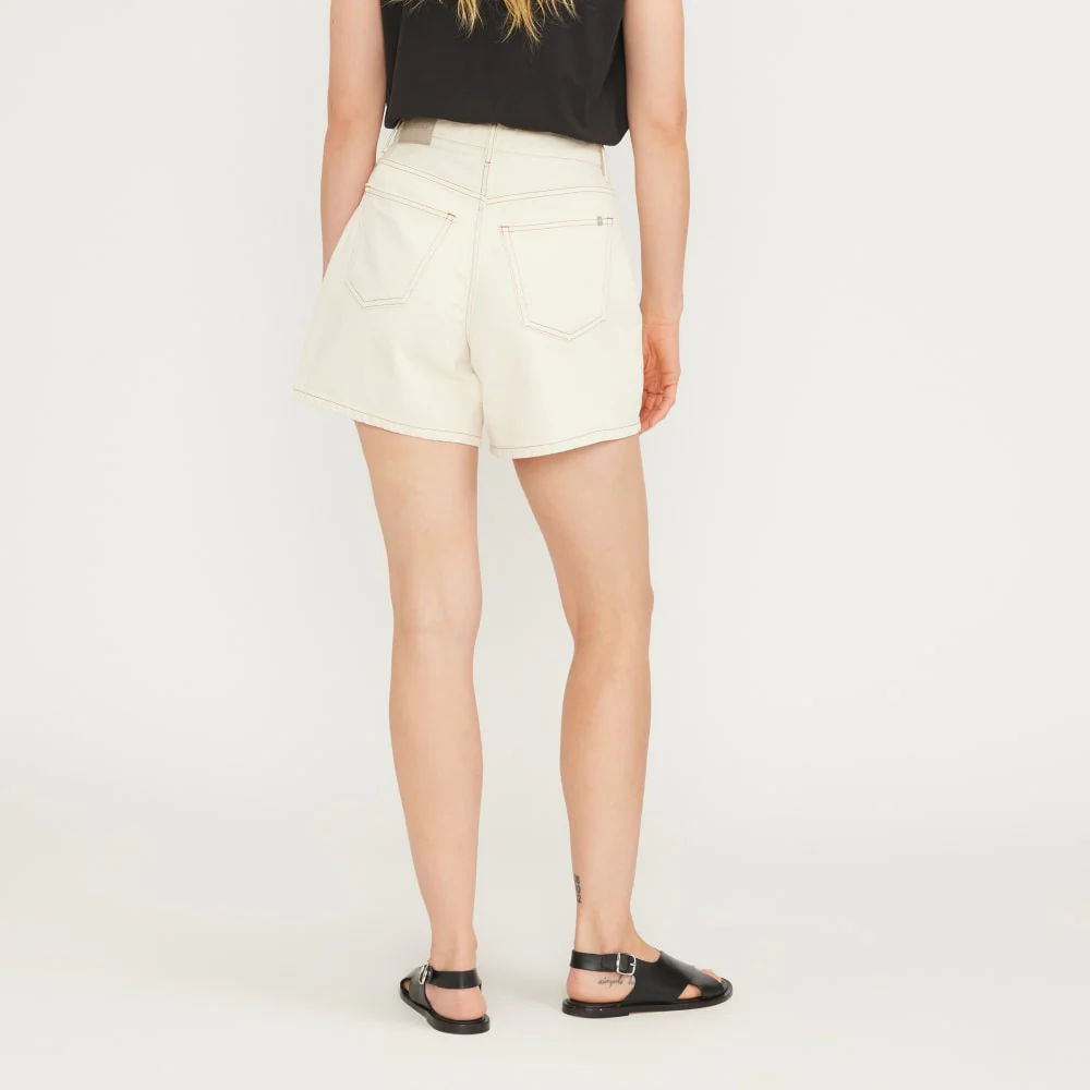 The A-Line Denim Short | Ecru - Image 6
