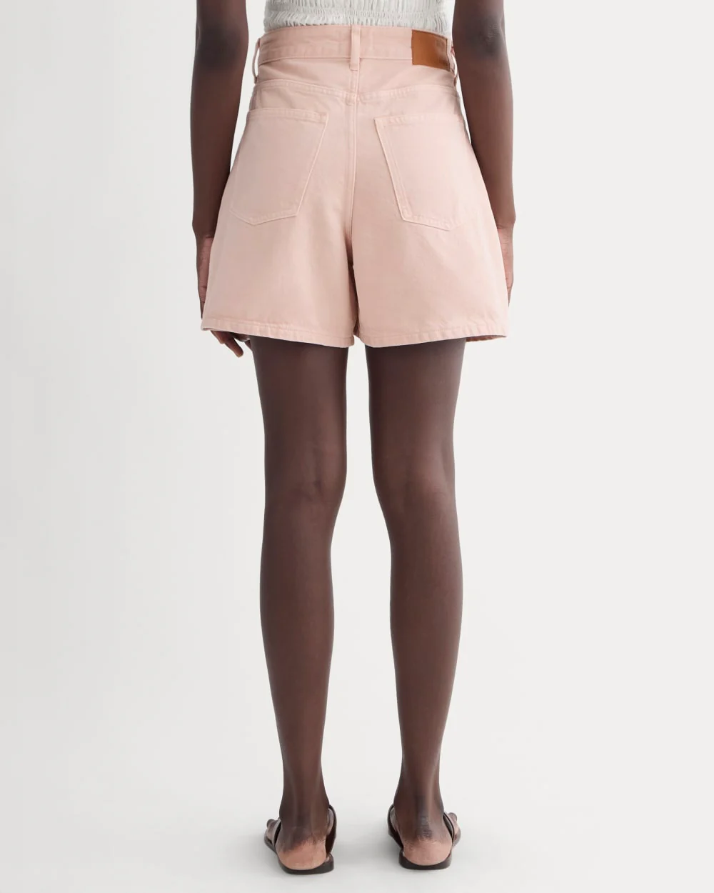 The A-Line Denim Short | Garment-Dyed Pink - Image 5
