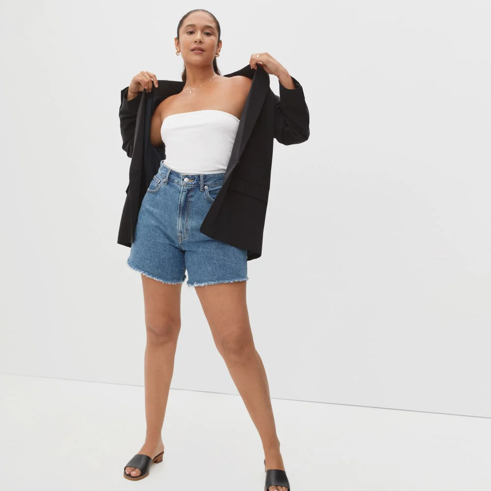 The A-Line Denim Short | Medium Indigo - Image 6