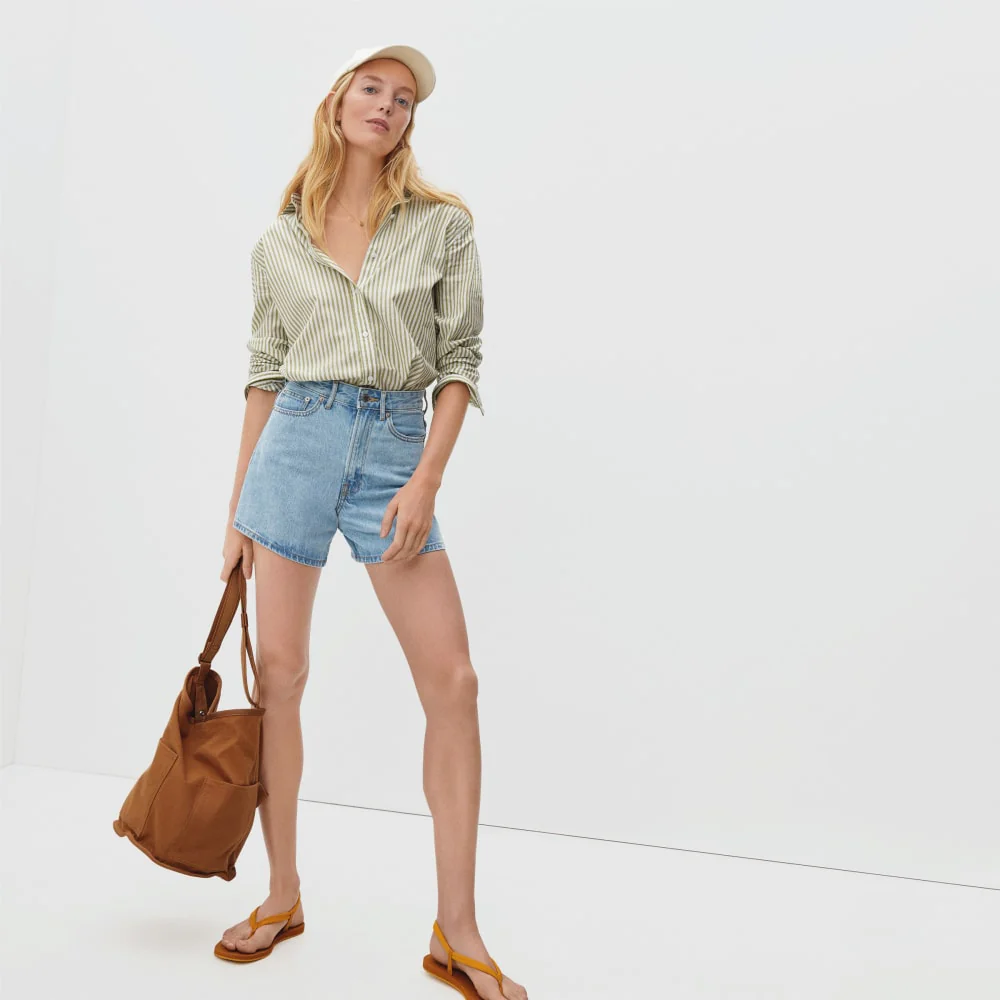 The A-Line Denim Short | Powder Blue - Image 6