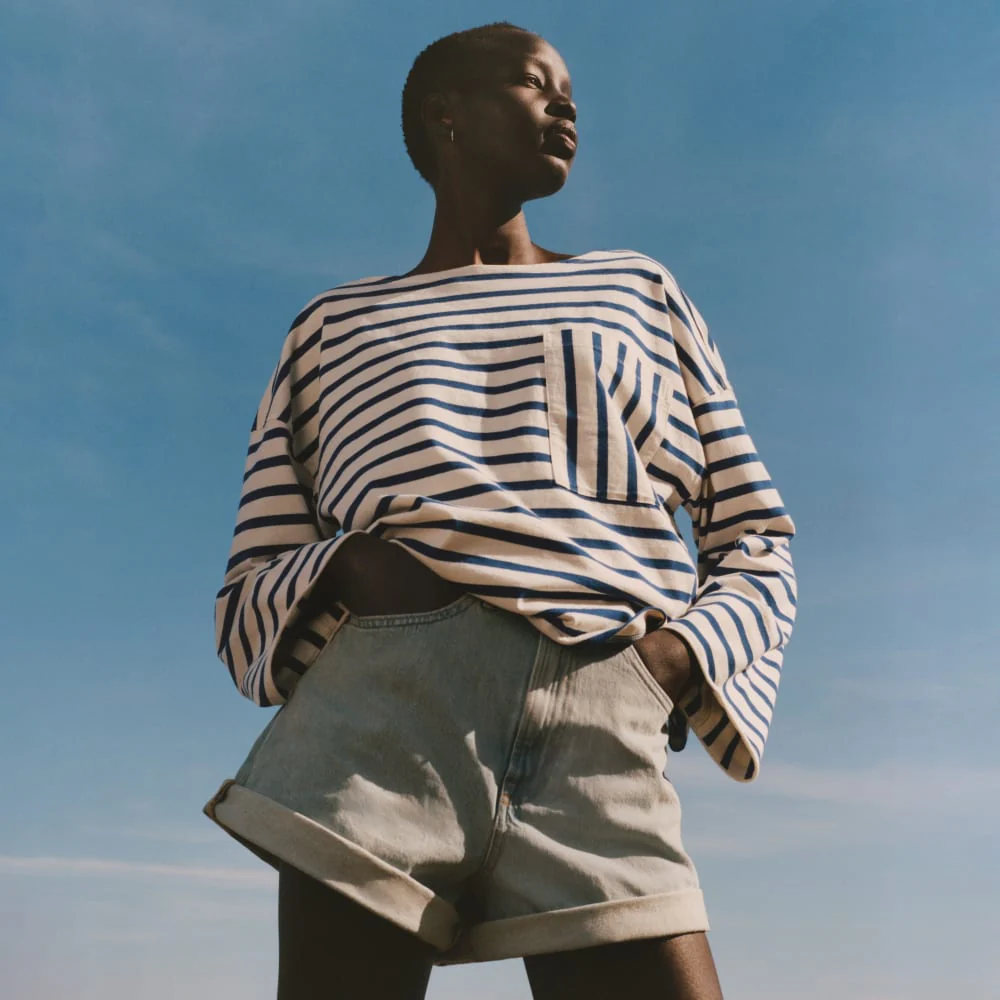 The A-Line Denim Short | Powder Blue - Image 7