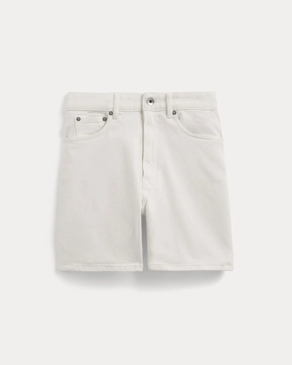 The A-Line Denim Short | White - Image 2