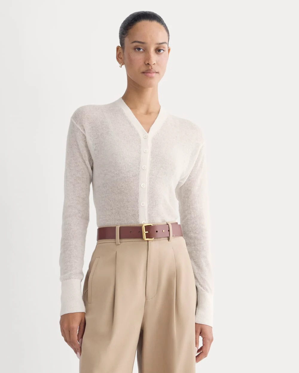 The Air Alpaca ™ High V Cardigan | Birch