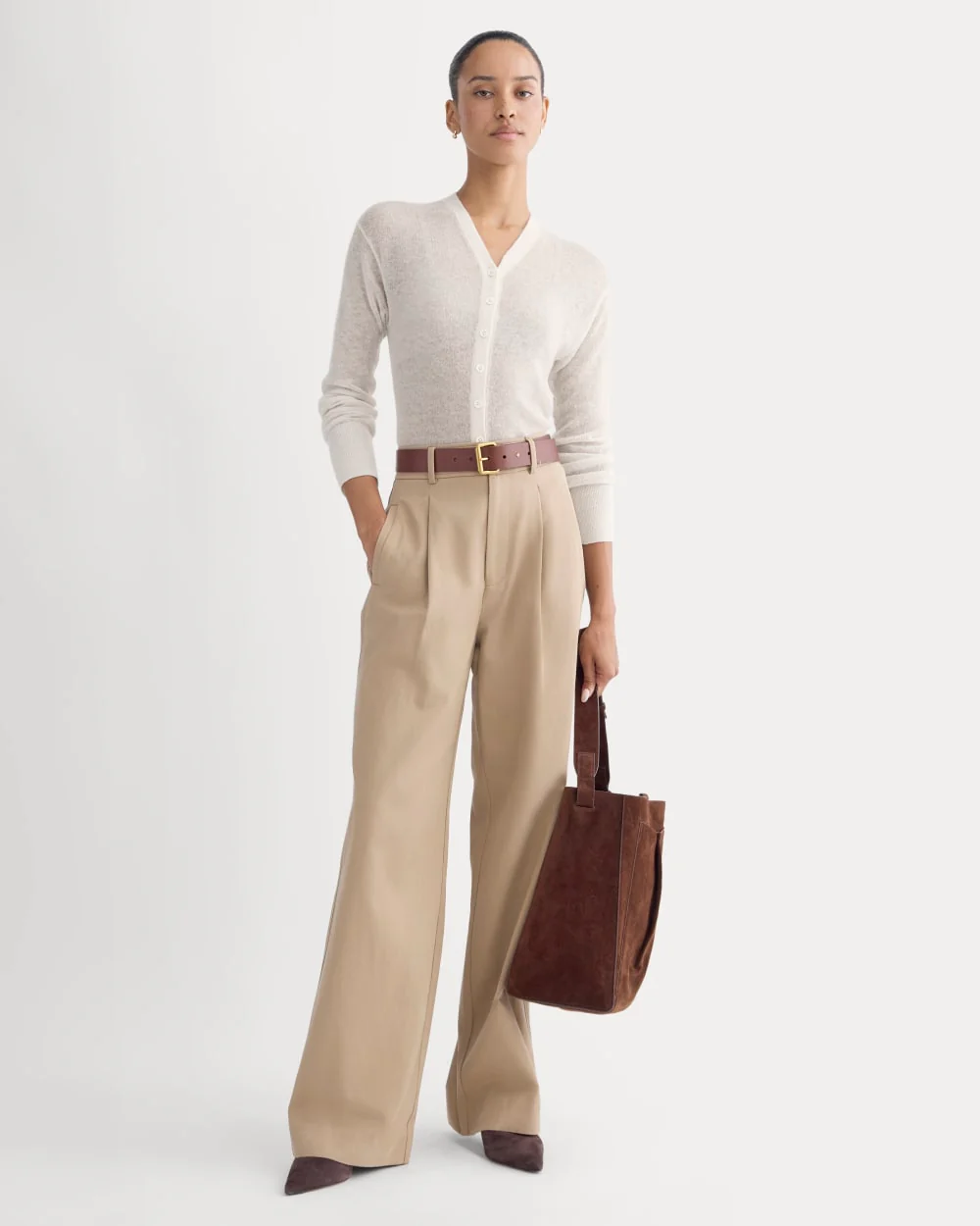 The Air Alpaca ™ High V Cardigan | Birch - Image 3