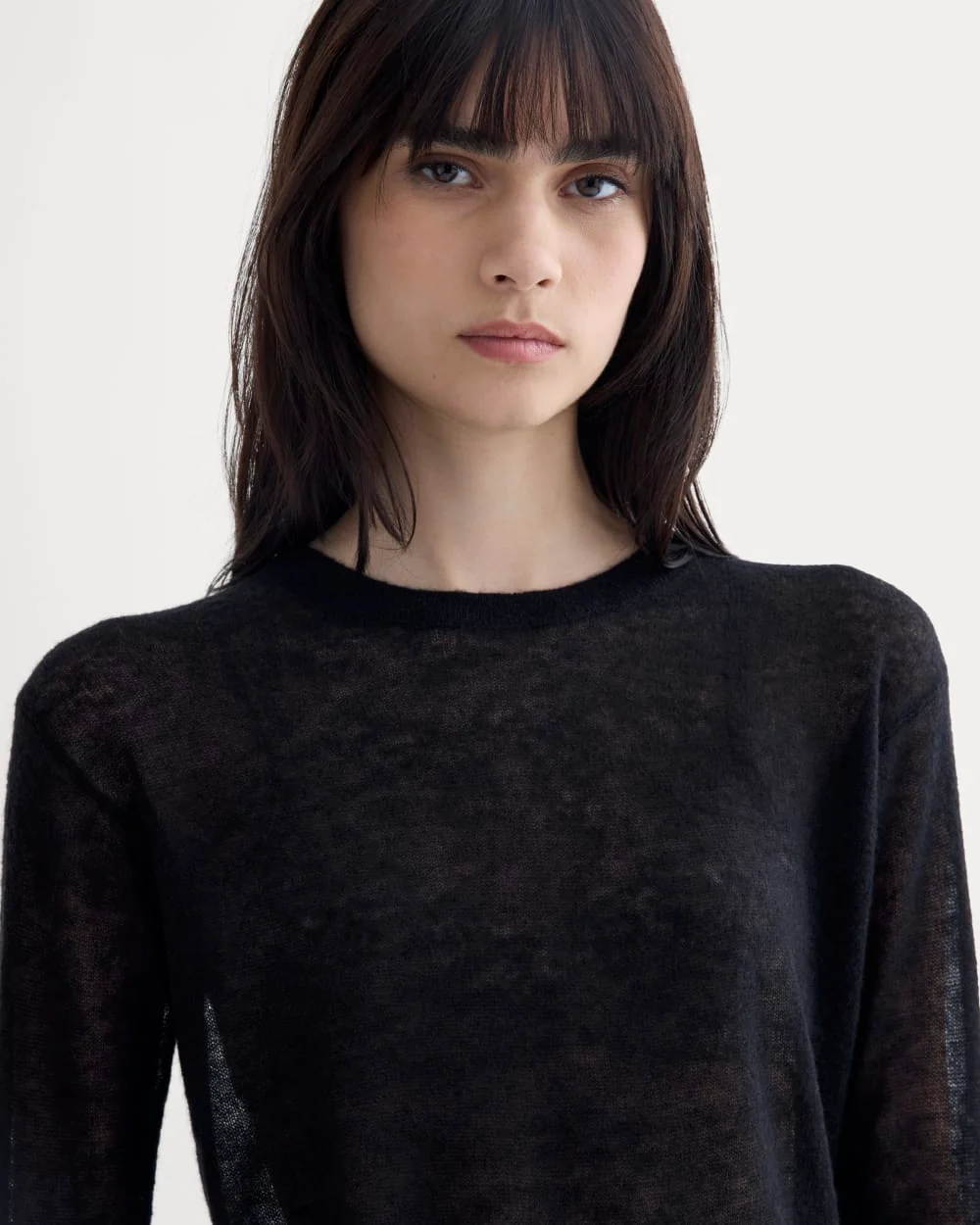 The Air Alpaca™ Relaxed Crew Top | Black - Image 4