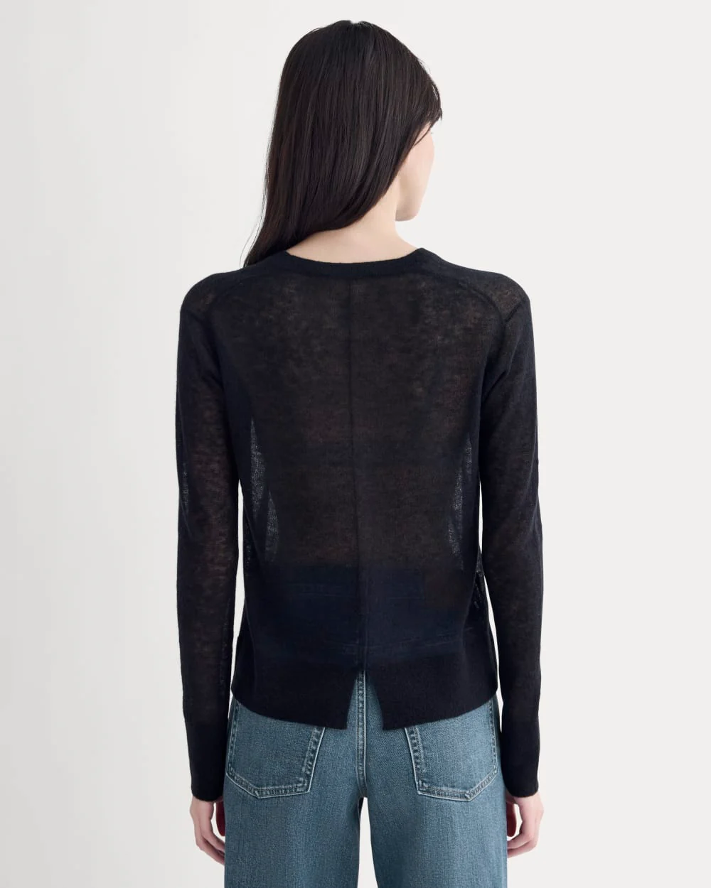 The Air Alpaca™ Relaxed Crew Top | Black - Image 5