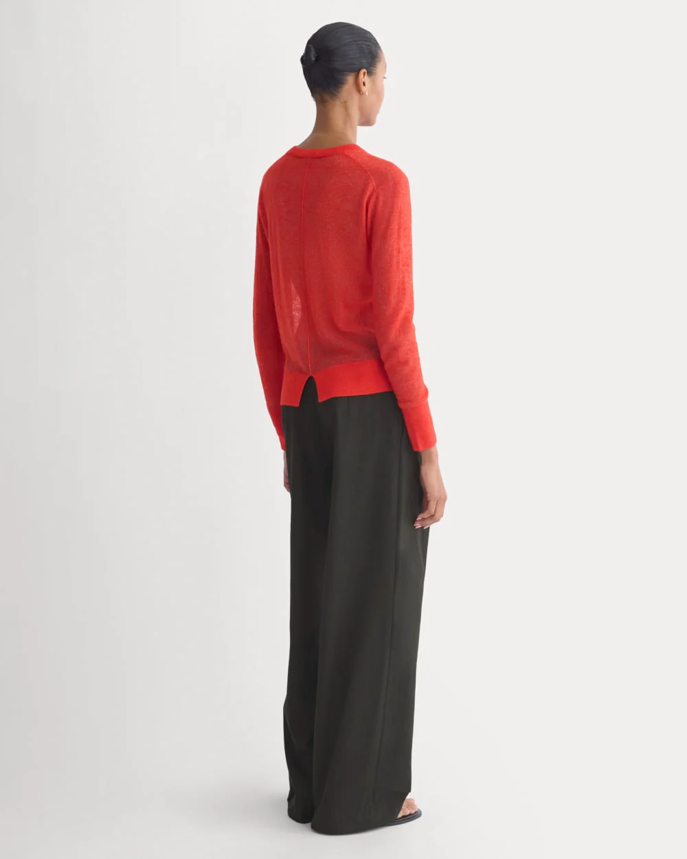 The Air Alpaca™ Relaxed Crew Top | Fiery Red - Image 5
