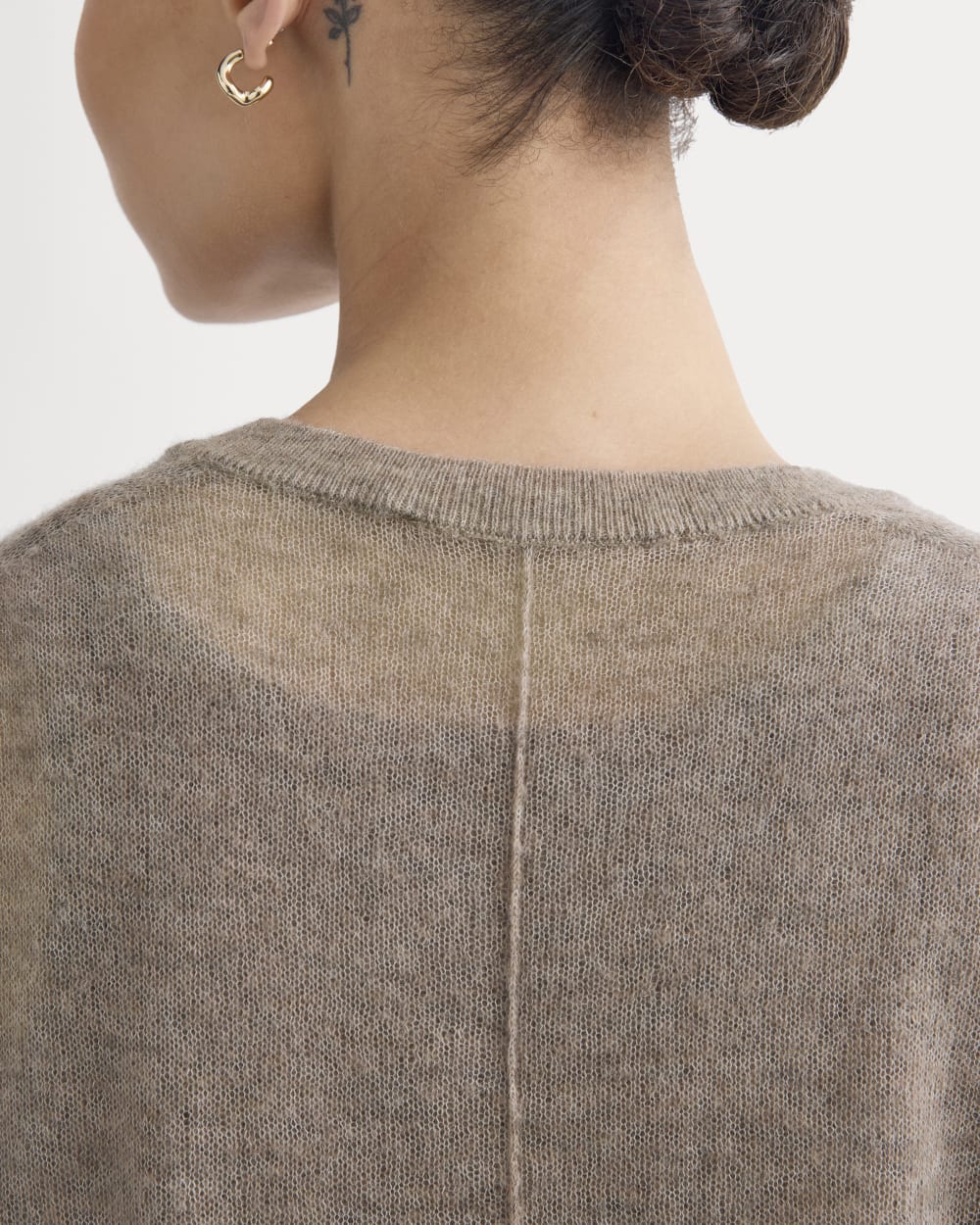 The Air Alpaca™ Relaxed Crew Top | Heathered Chocolate Chip - Image 4