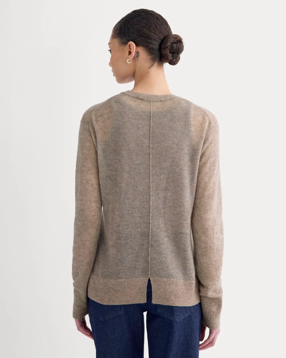 The Air Alpaca™ Relaxed Crew Top | Heathered Chocolate Chip - Image 5