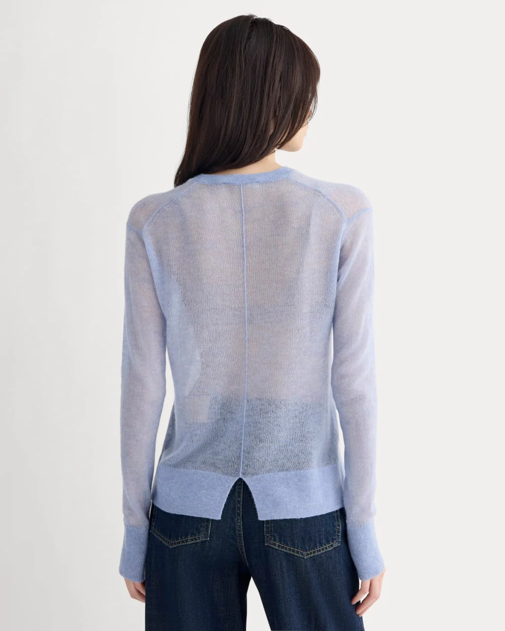 The Air Alpaca™ Relaxed Crew Top | Soft Blue - Image 6