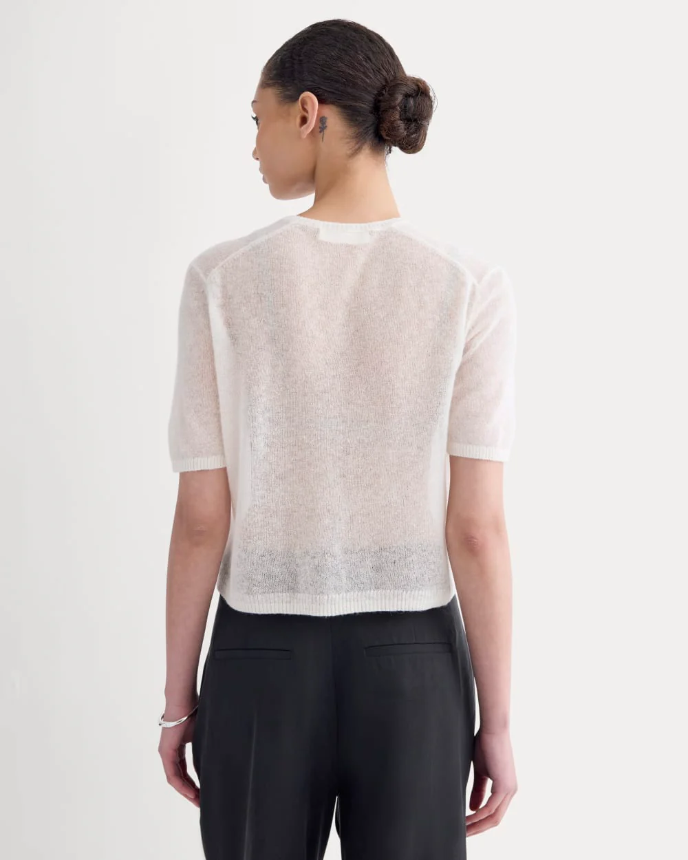 The Air Alpaca™ Short-Sleeve Cardigan | Birch - Image 5