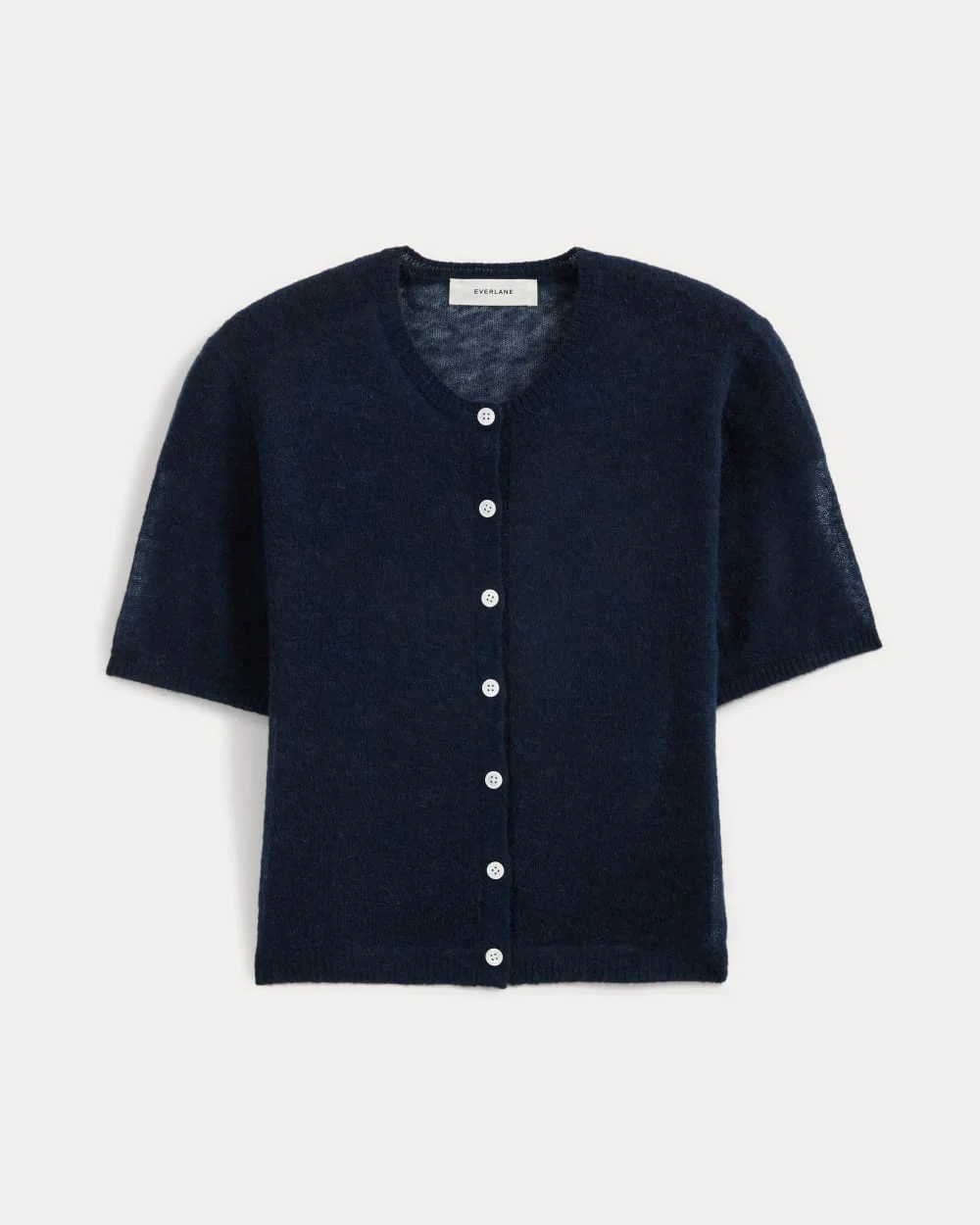 The Air Alpaca™ Short-Sleeve Cardigan | Navy - Image 2