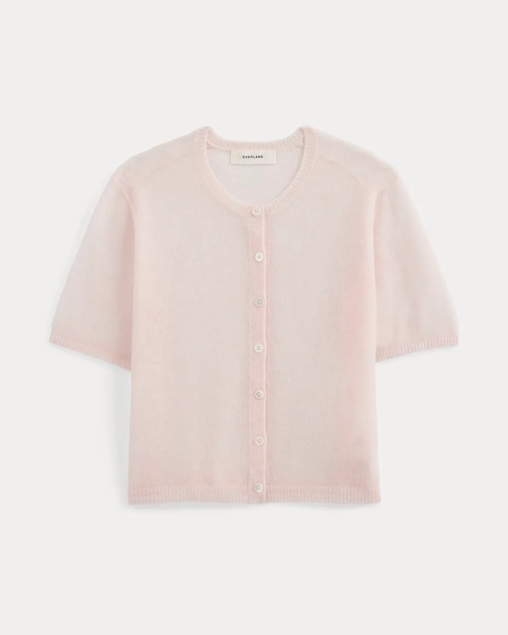 The Air Alpaca™ Short-Sleeve Cardigan | Soft Pink - Image 2