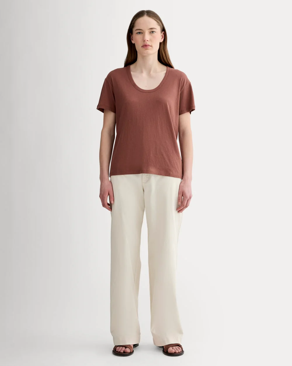 The Air Scoop-Neck Tee | Cedarwood - Image 3
