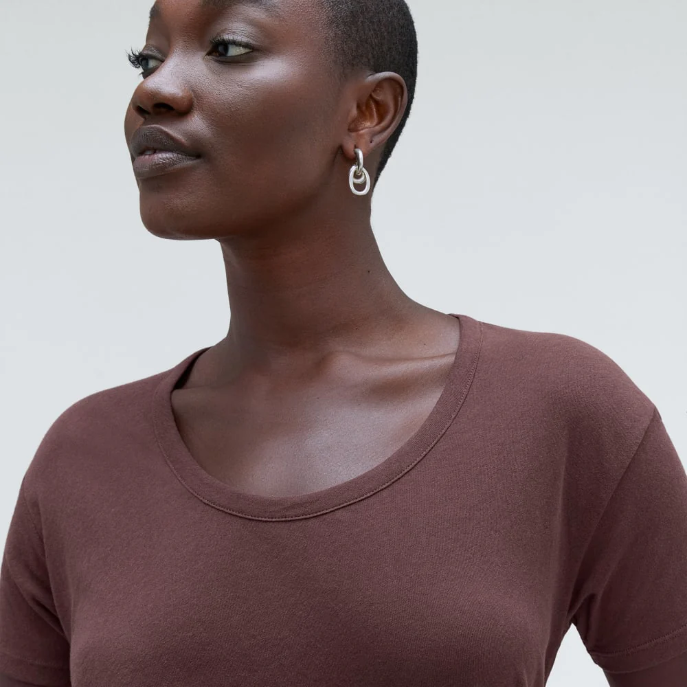 The Air Scoop-Neck Tee | Espresso - Image 4