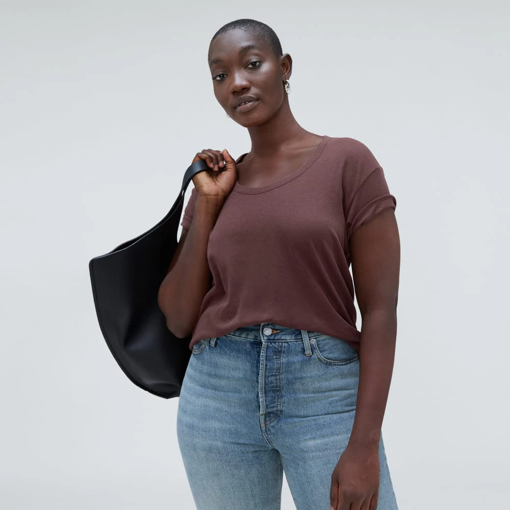 The Air Scoop-Neck Tee | Espresso - Image 5