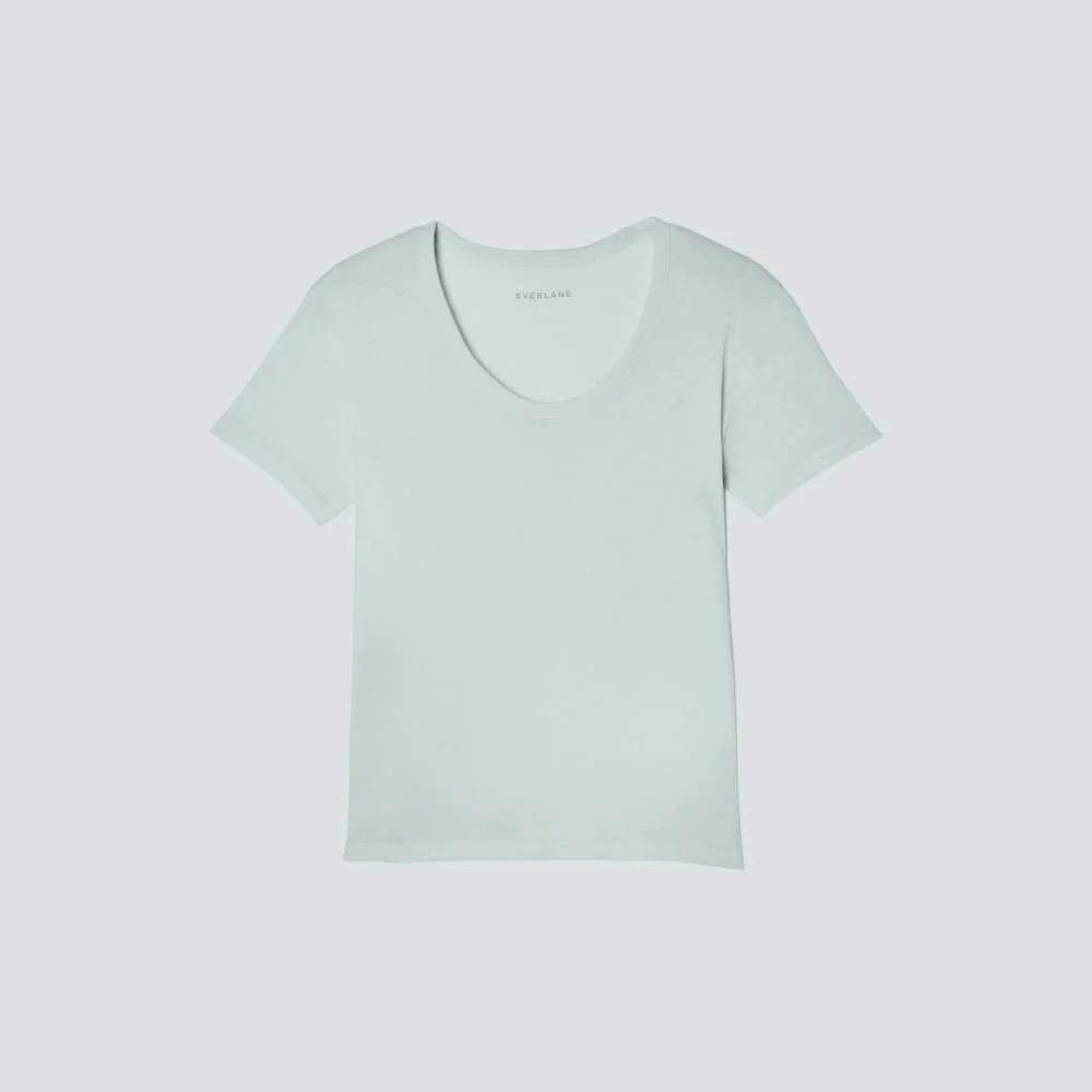 The Air Scoop-Neck Tee | Ice Blue - Image 2