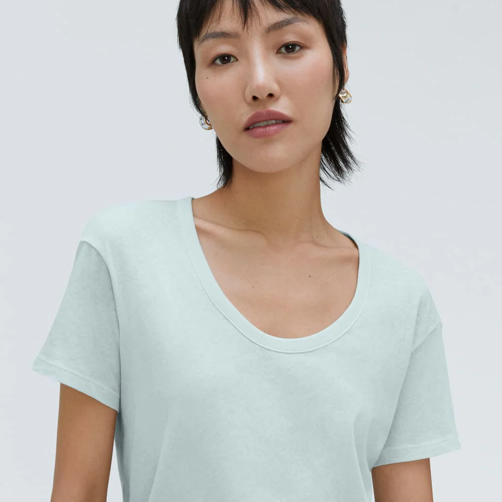 The Air Scoop-Neck Tee | Ice Blue - Image 4