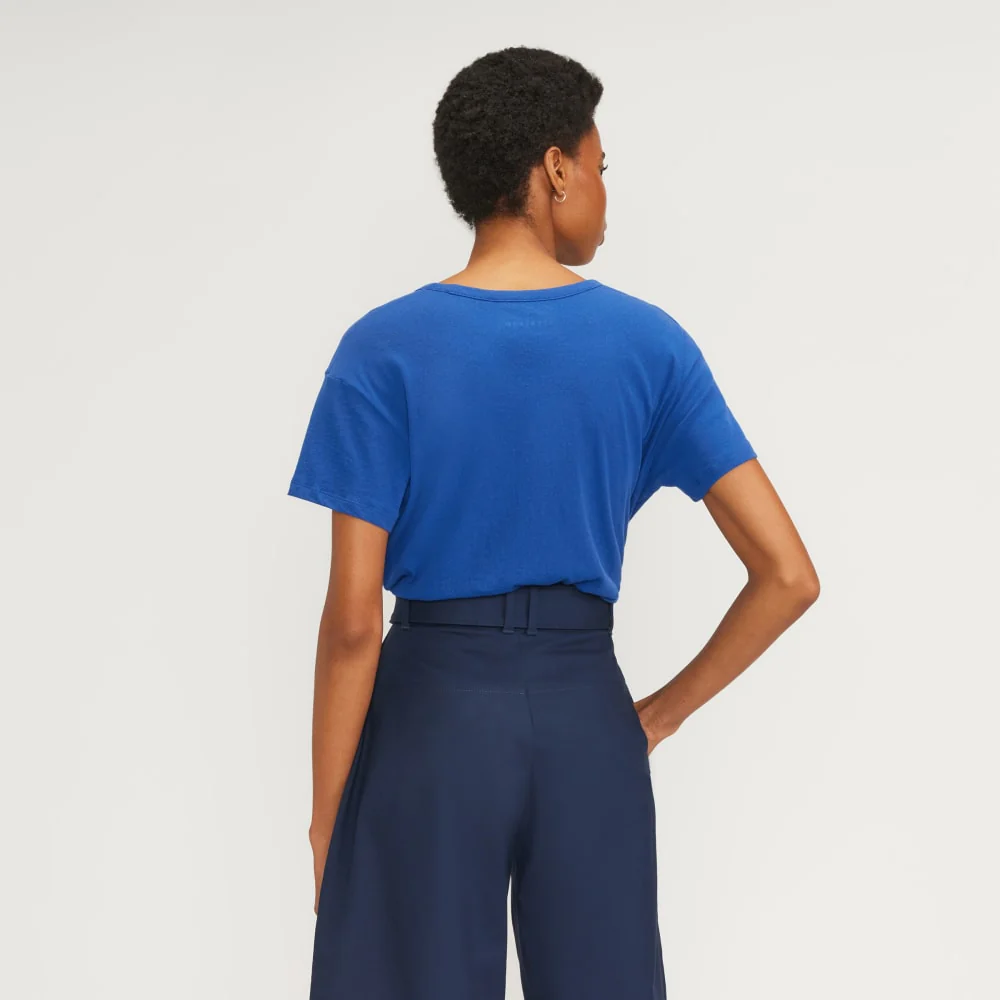 The Air Scoop-Neck Tee | Mazarine Blue - Image 3