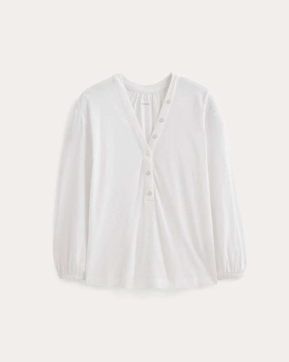 The Air V-Neck Henley | White - Image 2