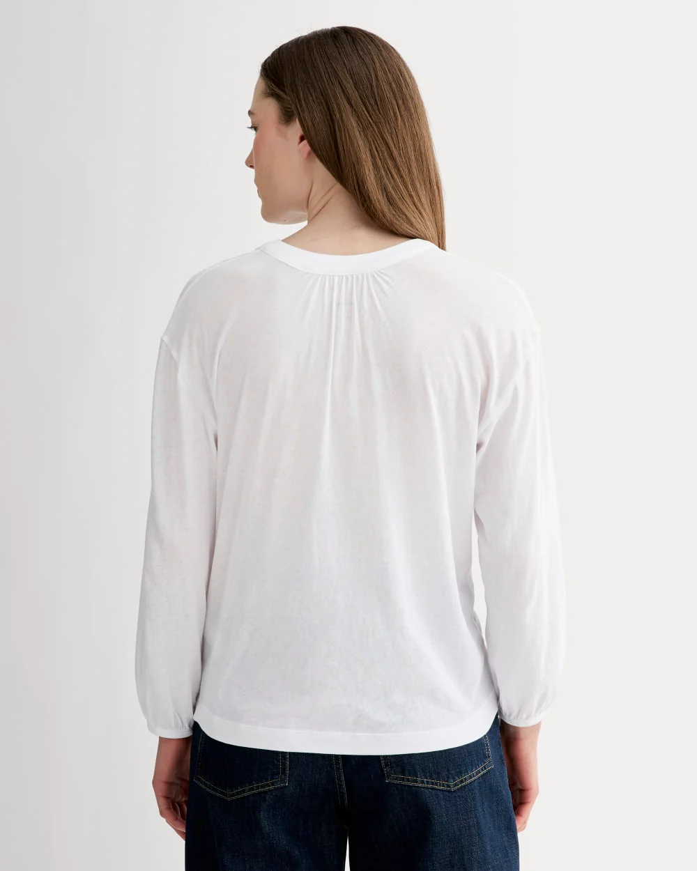 The Air V-Neck Henley | White - Image 5
