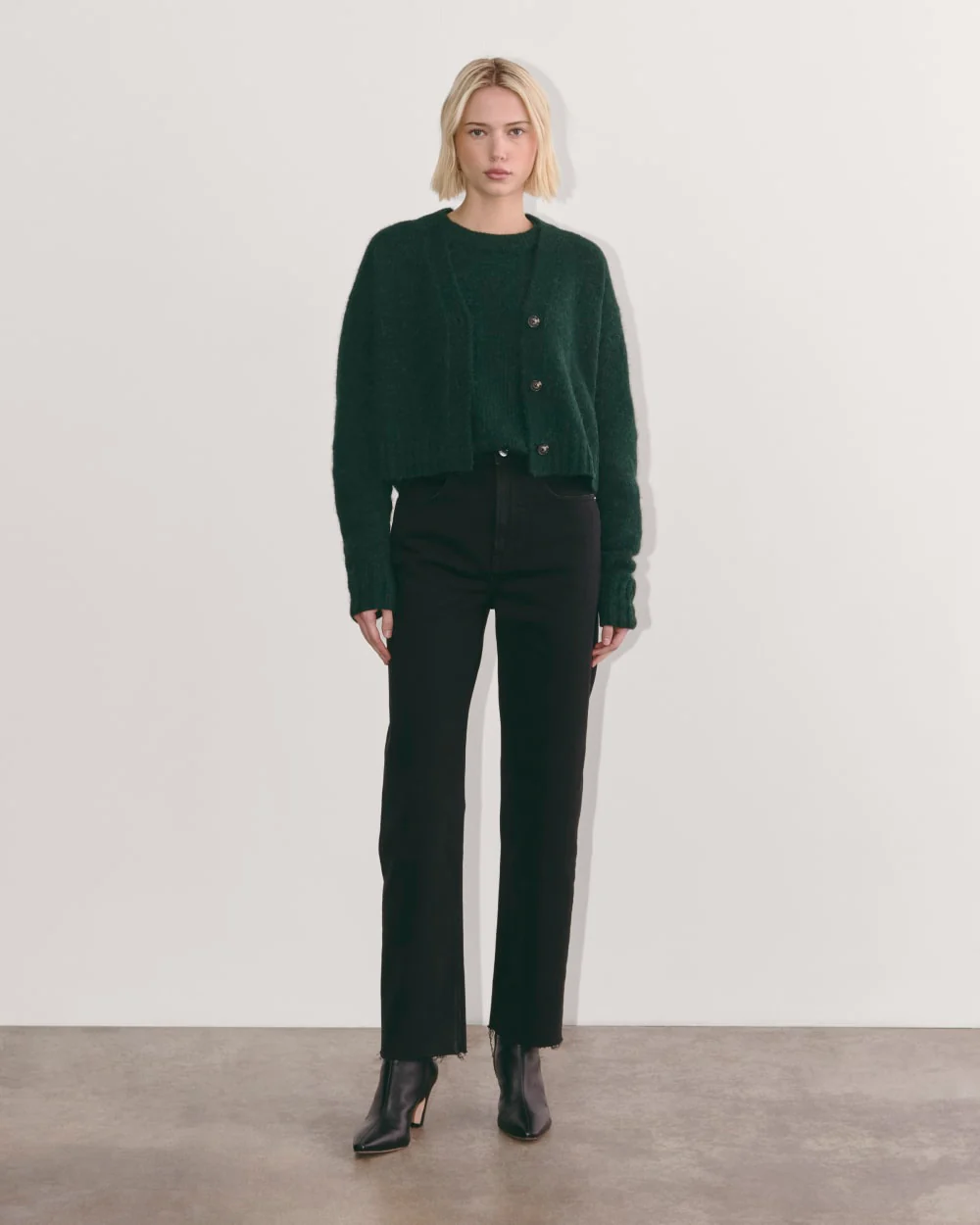 The Boxy Cardigan in Alpaca | Scarab - Image 6