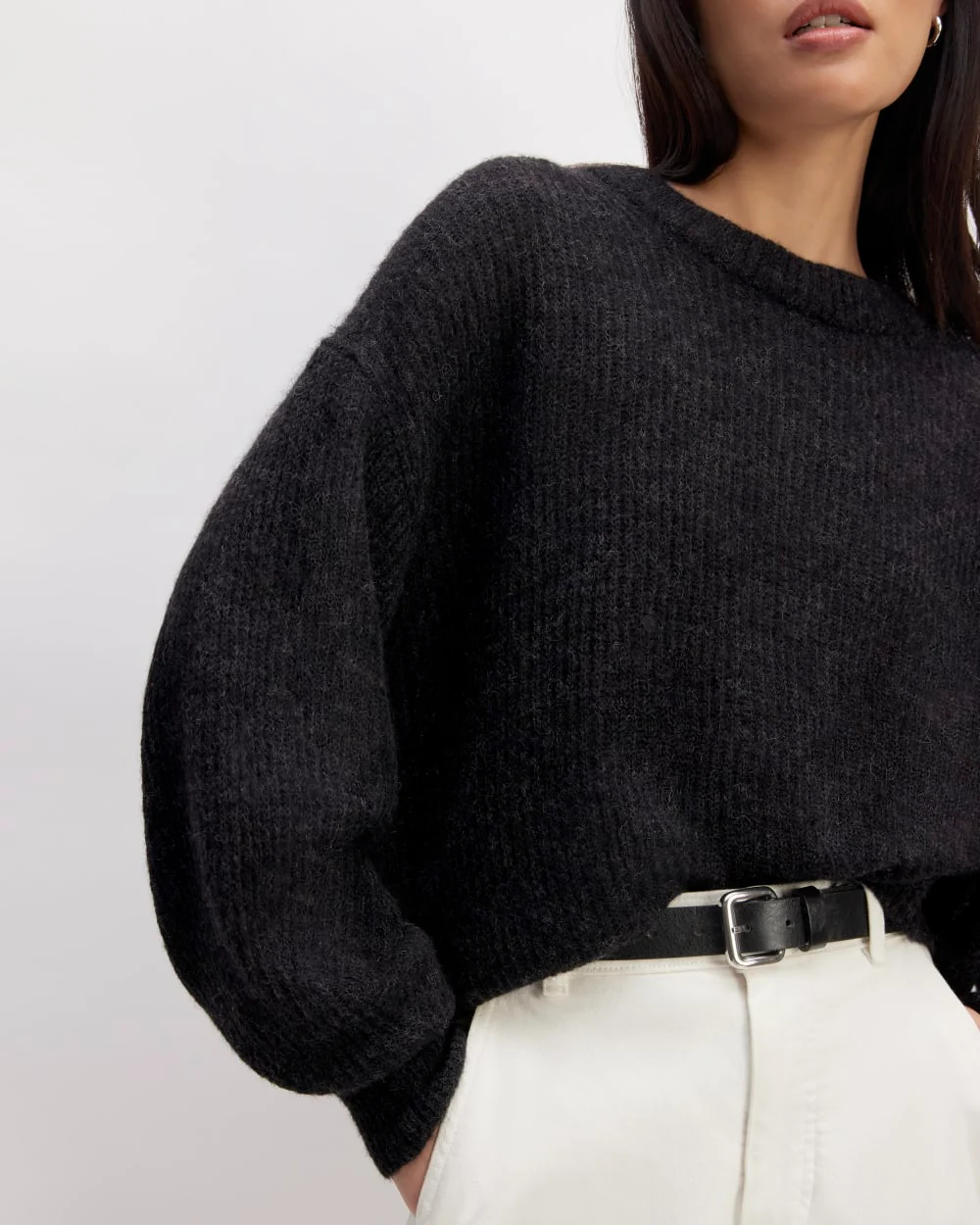 The Cocoon Crew in Alpaca | Heathered Black - Image 5