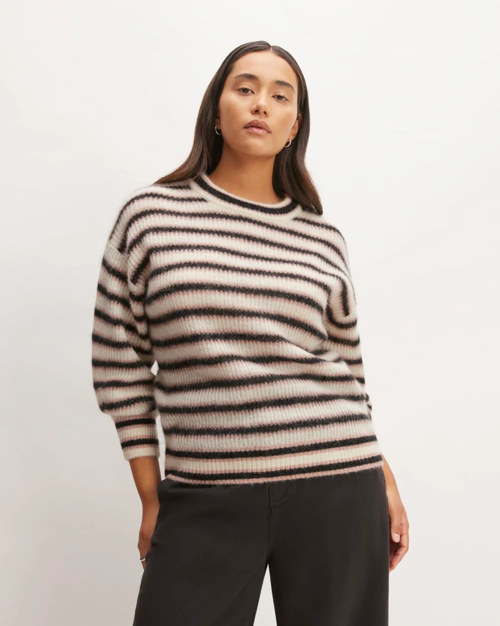 The Cocoon Crew in Alpaca | Heathered Black / Cafe Creme / Bone