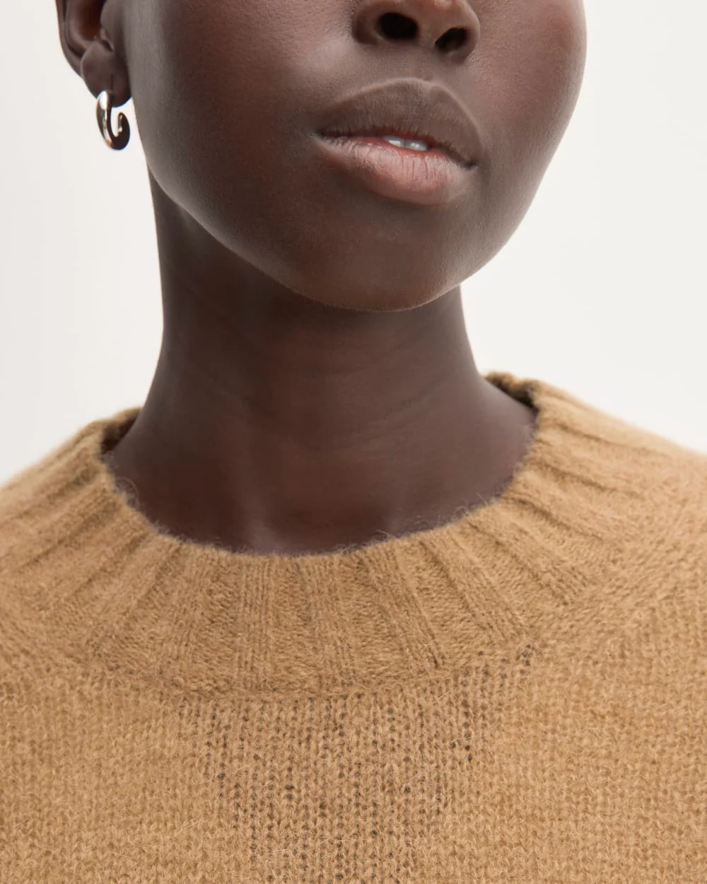 The Alpaca Cropped Crewneck Sweater | Tiger's Eye - Image 4