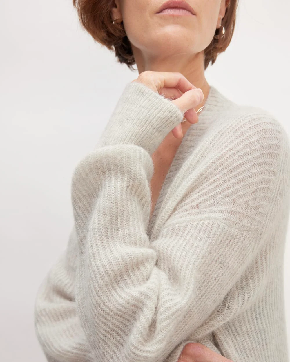 The Alpaca Oversized Cardigan | Almond - Image 4