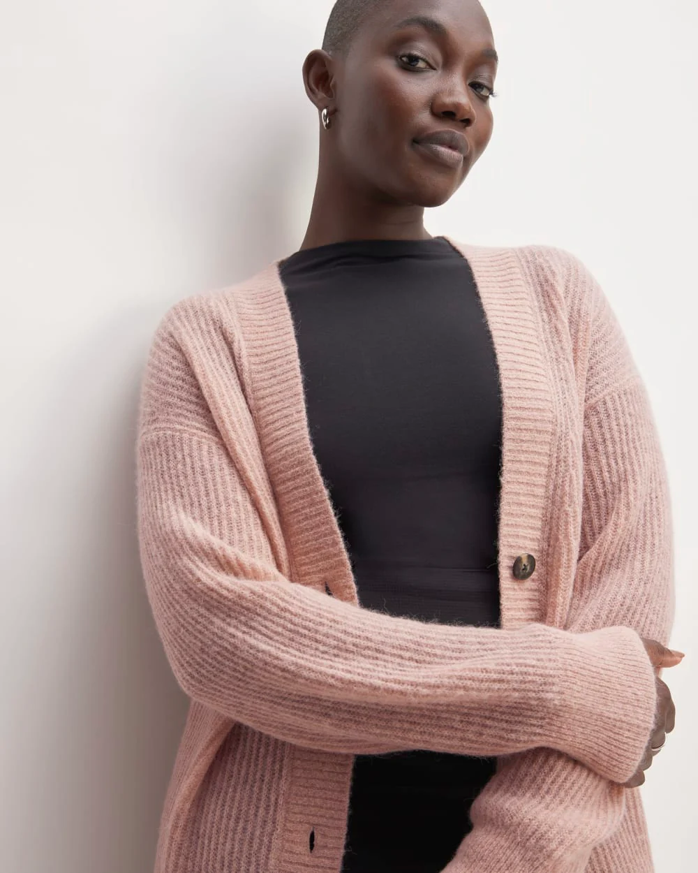 The Alpaca Oversized Cardigan | Cafe Creme - Image 4
