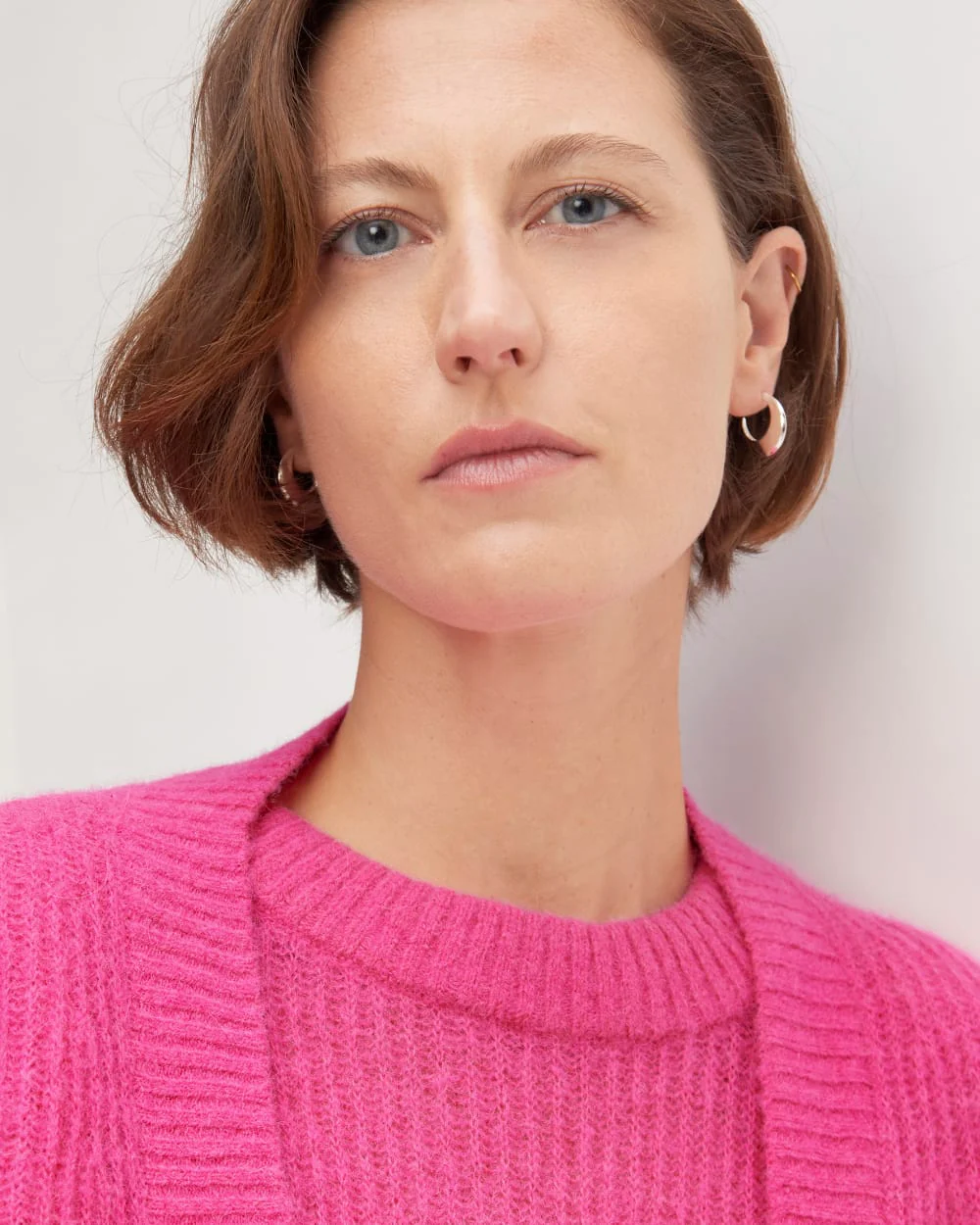 The Alpaca Oversized Cardigan | Fuchsia Pink - Image 4