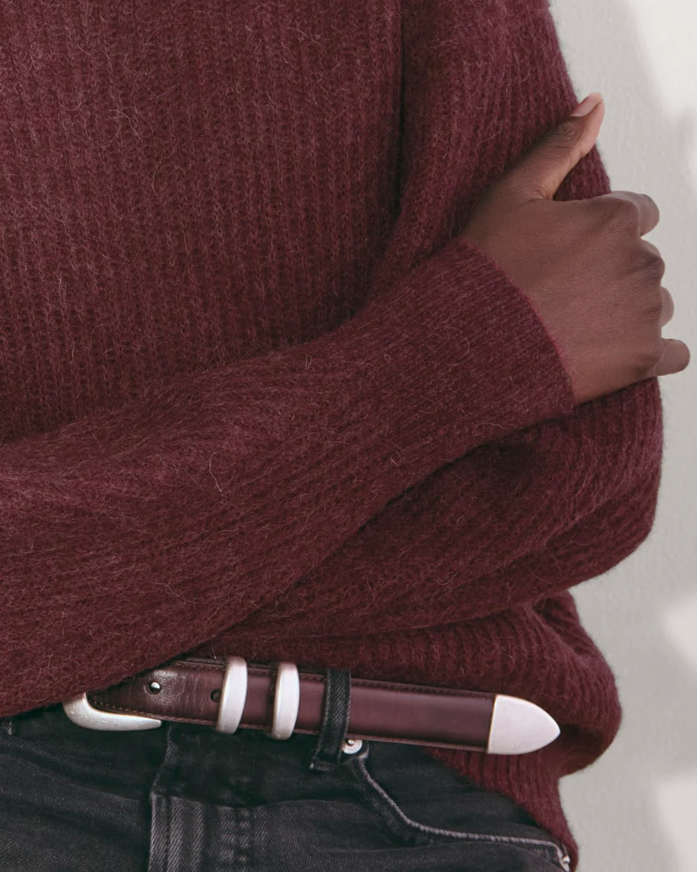 The Cocoon Crew in Alpaca | Burgundy - Image 4