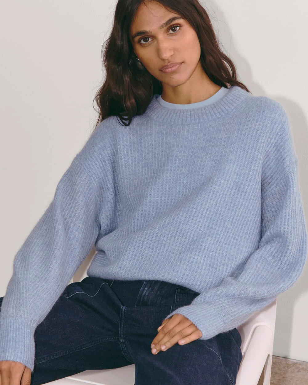 The Cocoon Crew in Alpaca | Heather Blue Slate - Image 4