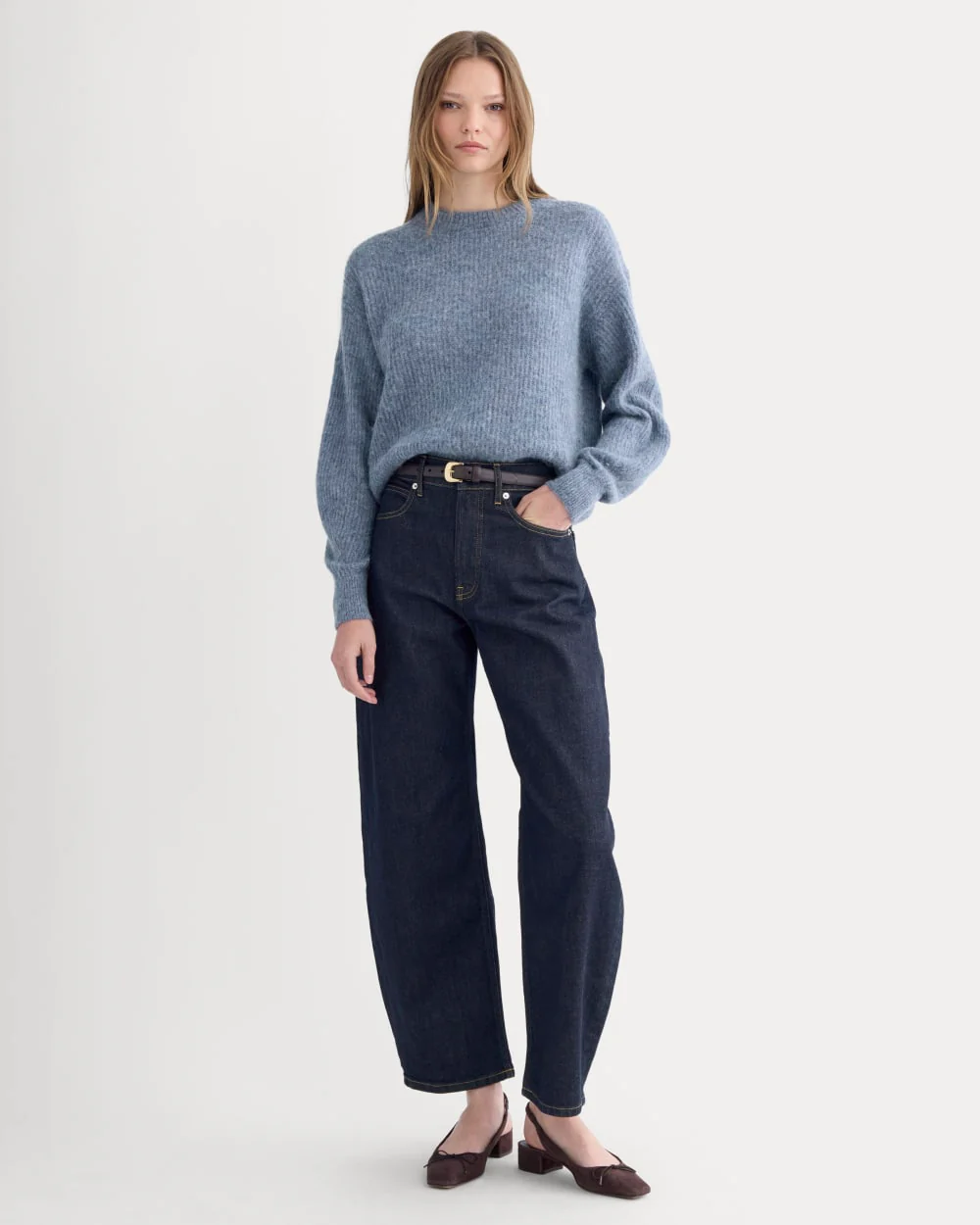 The Cocoon Crew in Alpaca | Heather Sage Blue - Image 3